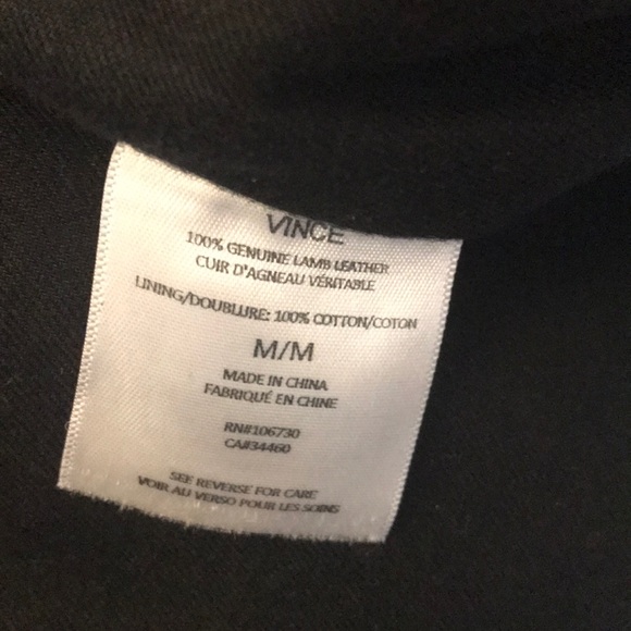 NWT Vince. Beautiful black leather Moto style jacket! - Picture 6 of 7